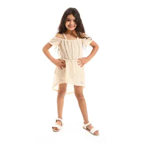 Elastic Off-Shoulders Girls Dress (G127) - Kady