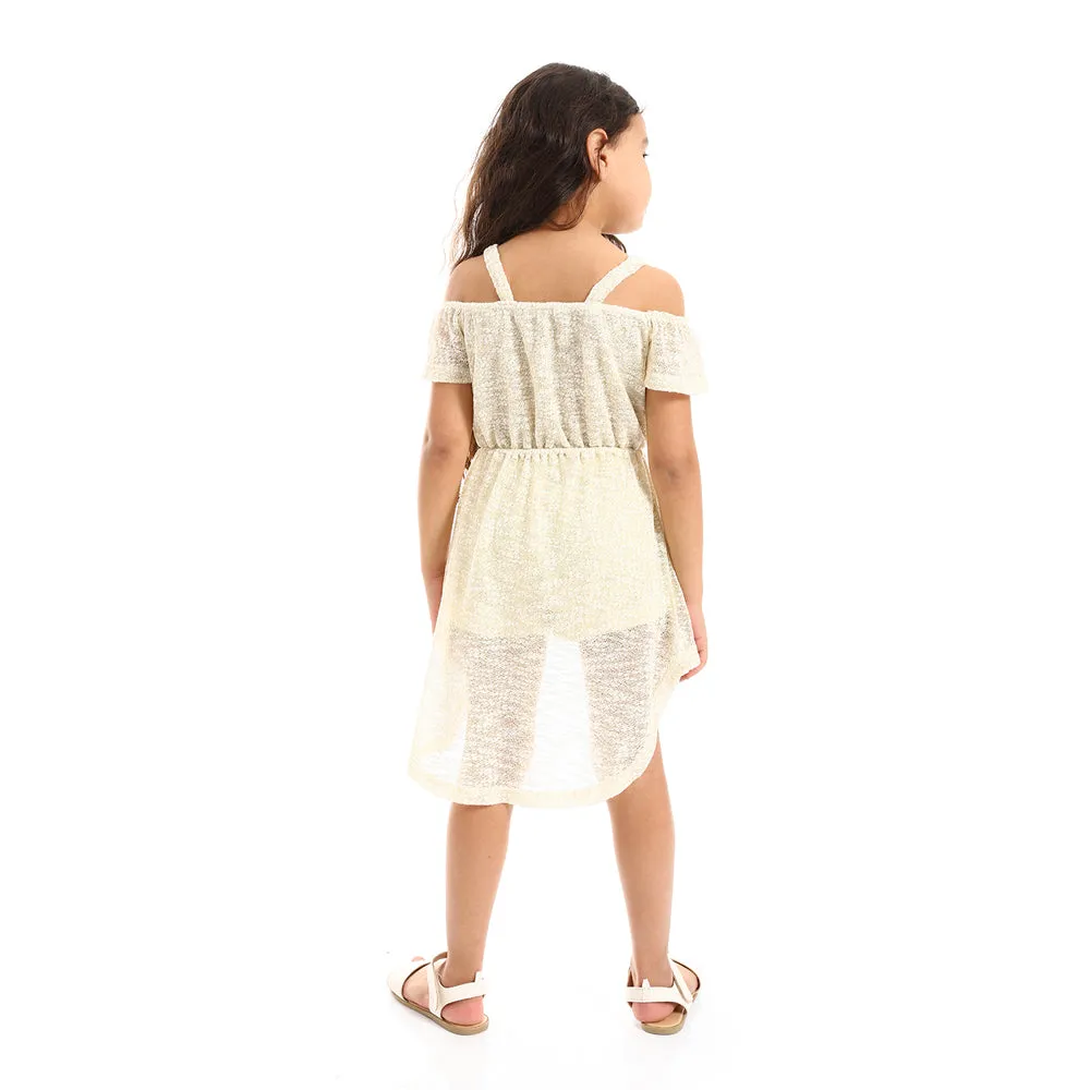 Elastic Off-Shoulders Girls Dress (G127) - Kady