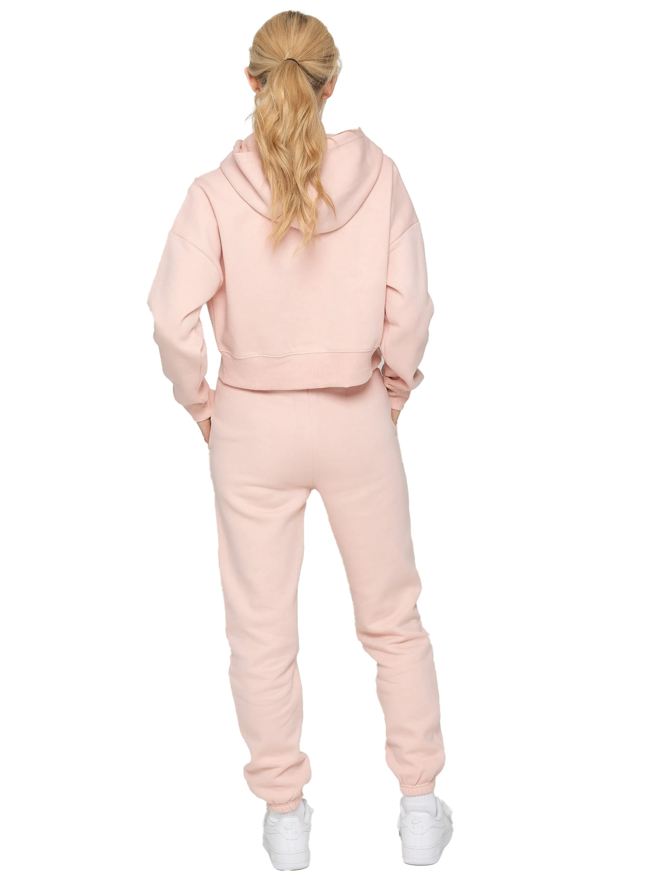 Enzo | Womens Crop Zip Hoodie Tracksuit Set