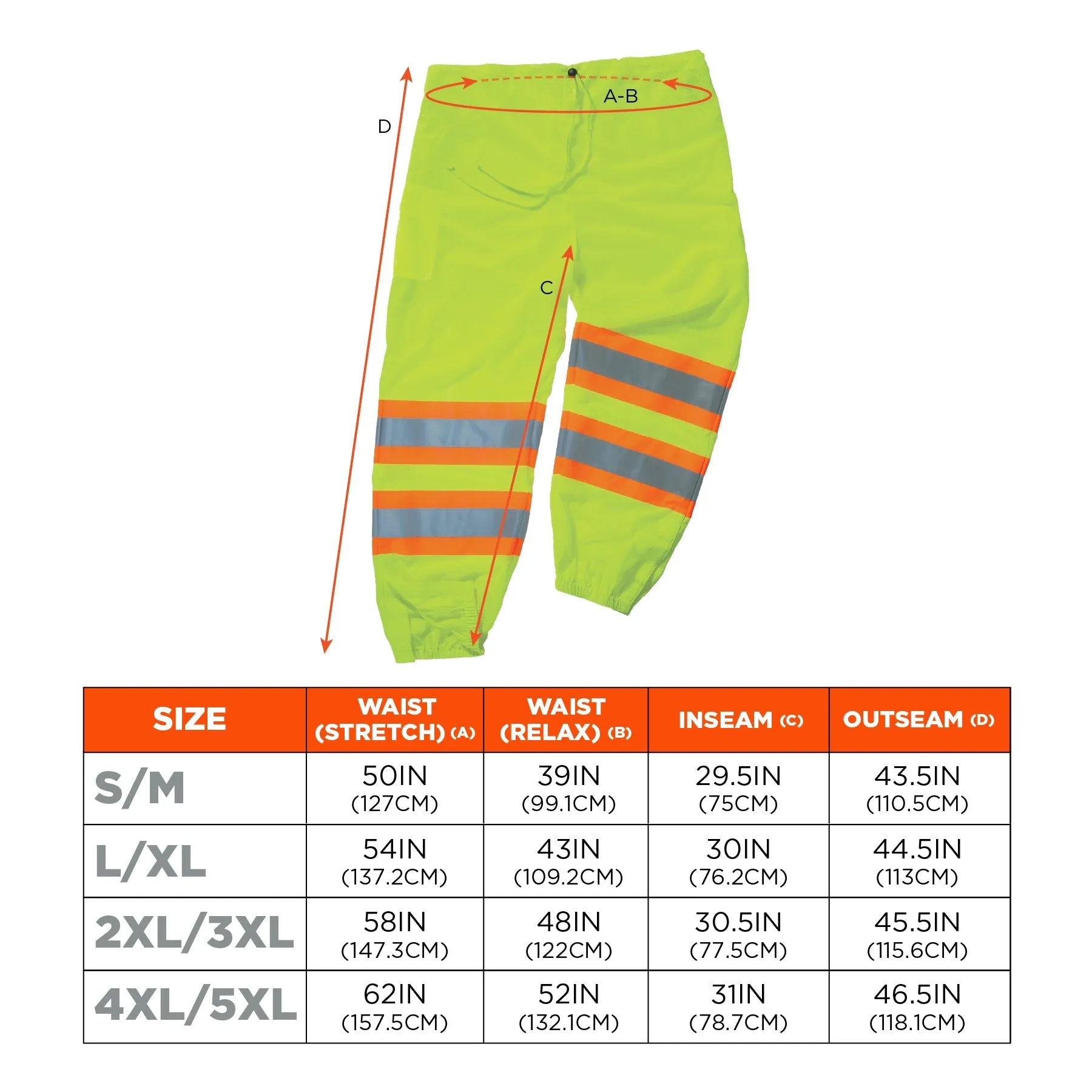 Ergodyne GloWear 8911 Class E Hi-Vis Two-Tone Pant - Lime