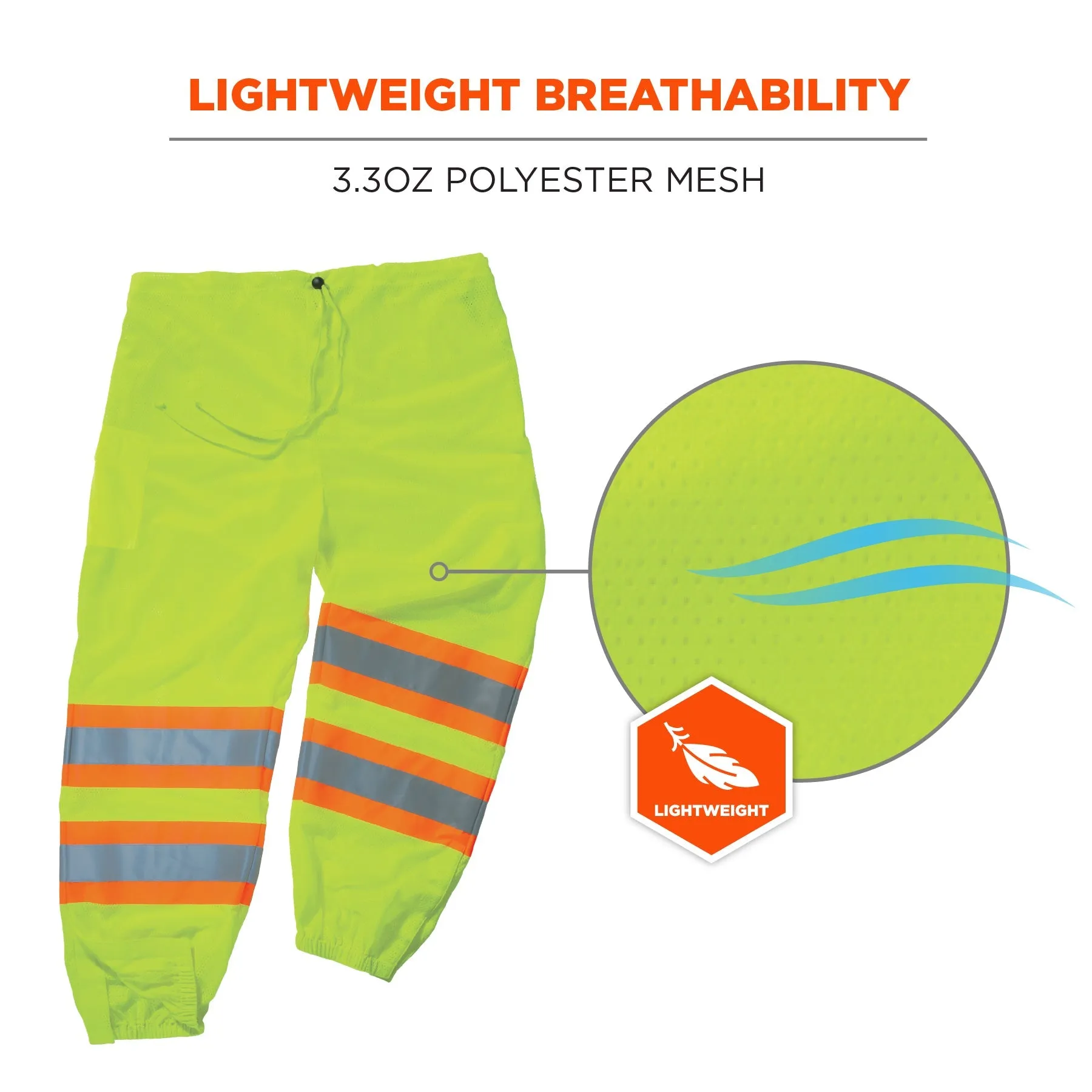 Ergodyne GloWear 8911 Class E Hi-Vis Two-Tone Pant - Lime