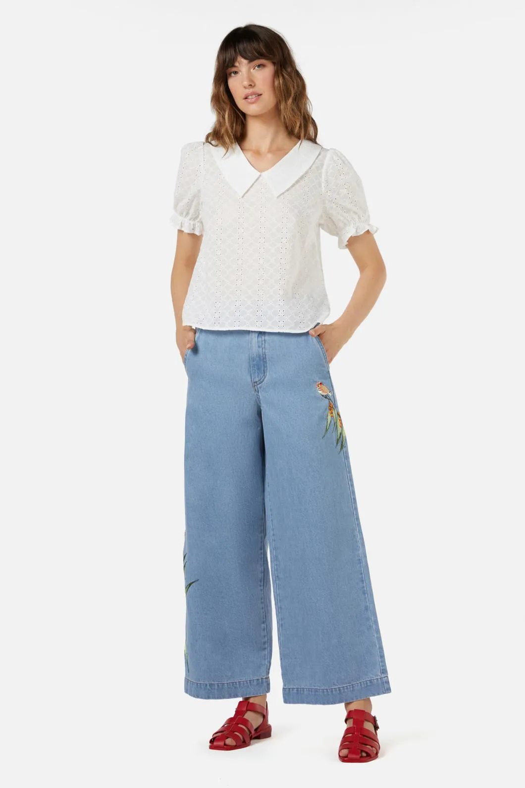 Finch Embroidered Jean