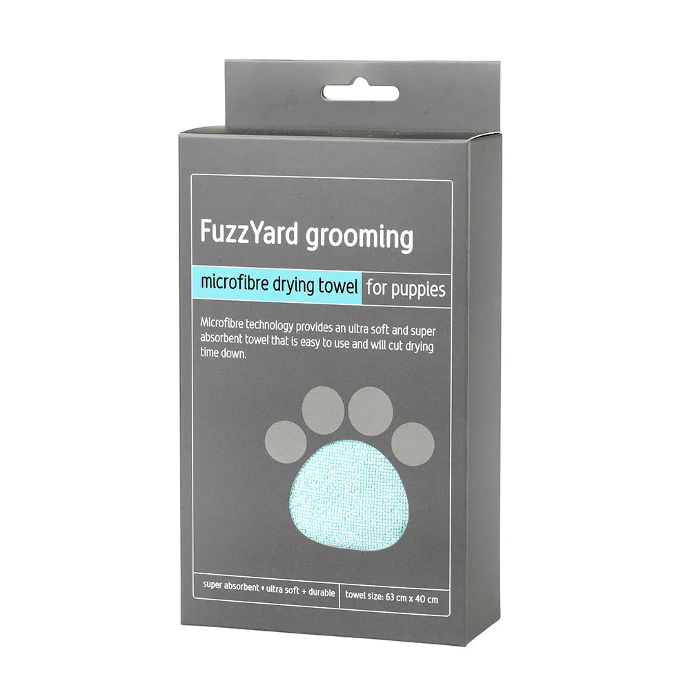 Fuzzyard Grooming - Microfibre Towel for Puppies Blue