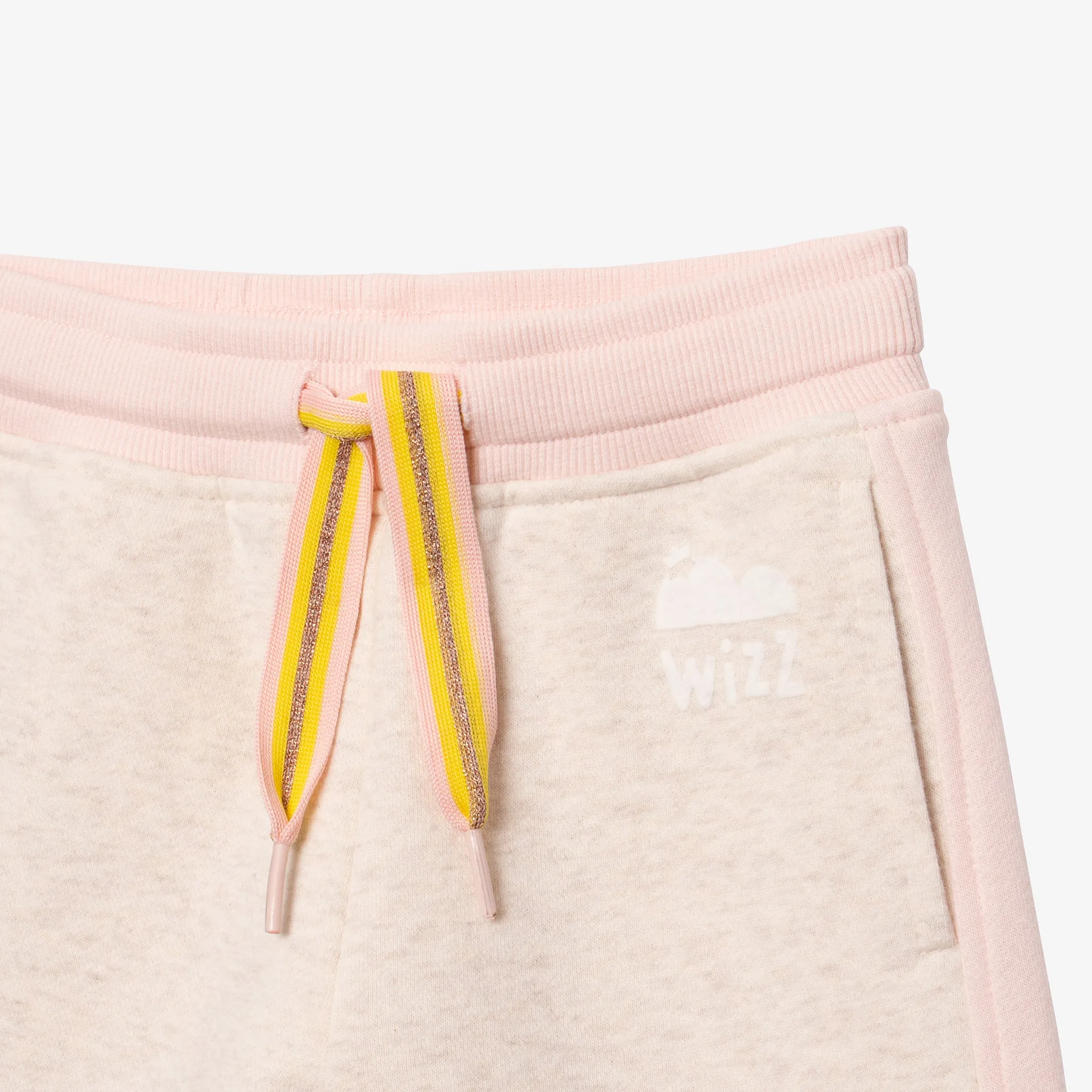 Girl's flared joggers with striped drawstrings