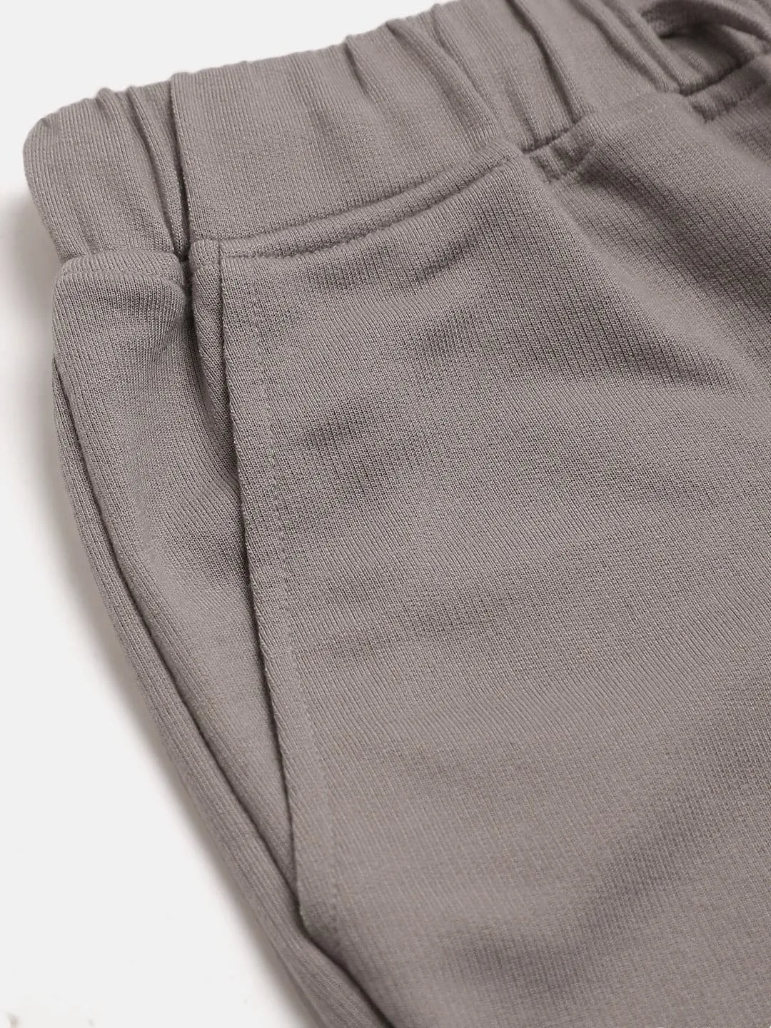 Girls Grey Solid Basic Joggers - Lyush Kids