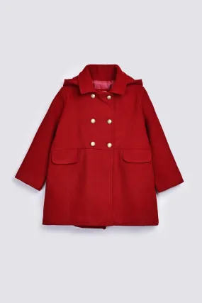 GIRLS HOODED DUFFLE COAT