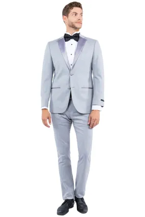 Gray Notch Lapel Tuxedo Jacket  - Modern Fit