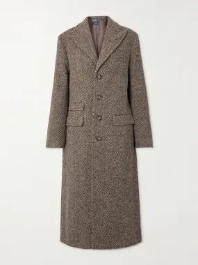 Herringbone wool coat