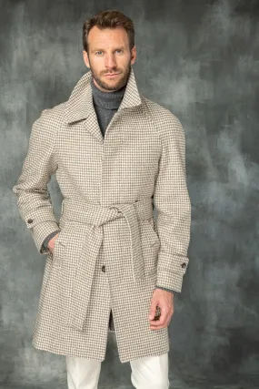 Houndstooth Raglan coat – Made in Italy