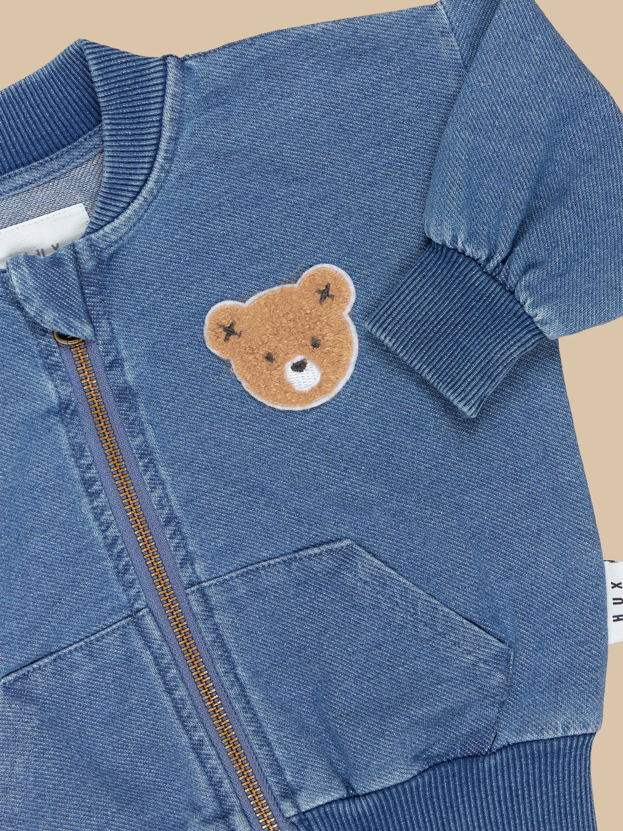 Huxbear Knit Denim Bomber