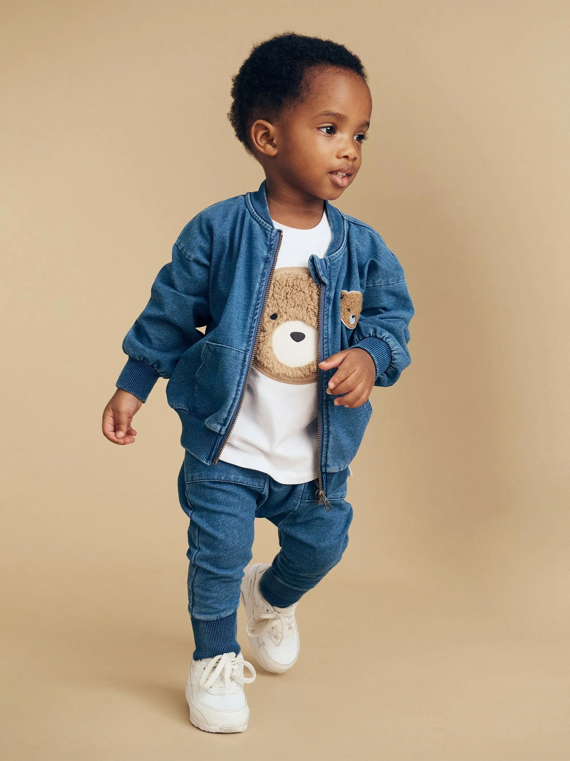 Huxbear Knit Denim Bomber