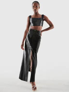 IMOGEN RECYCLED LEATHER SKIRT