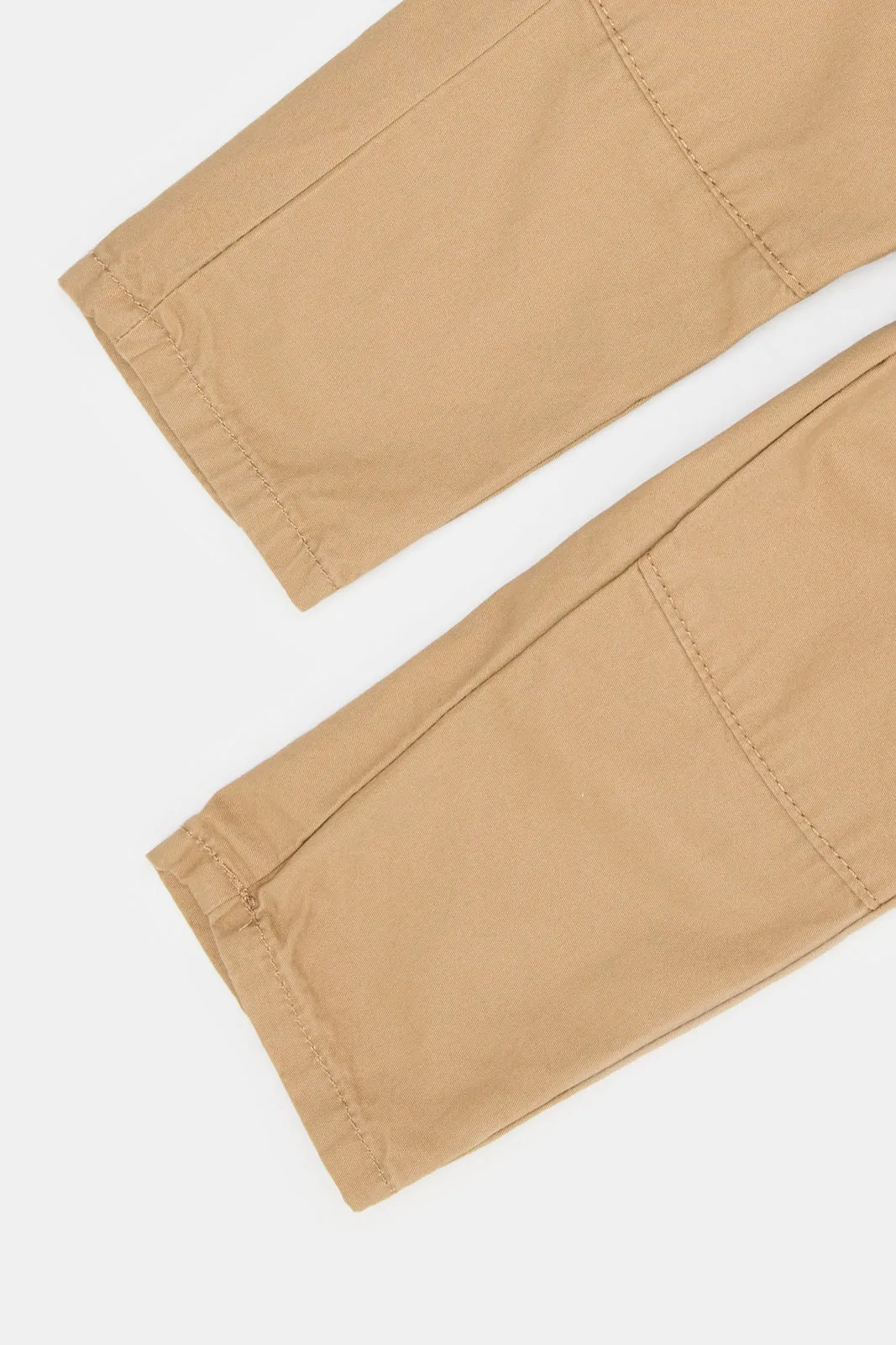 Infant Boys Beige Pull On Trousers