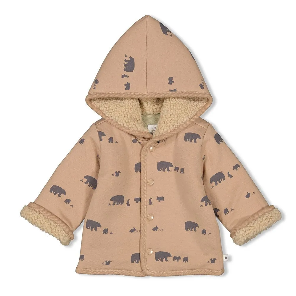 INTO THE FOREST Reversible Teddy Bouclé Hooded Jacket