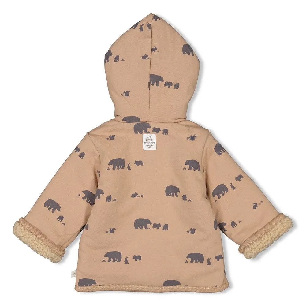 INTO THE FOREST Reversible Teddy Bouclé Hooded Jacket