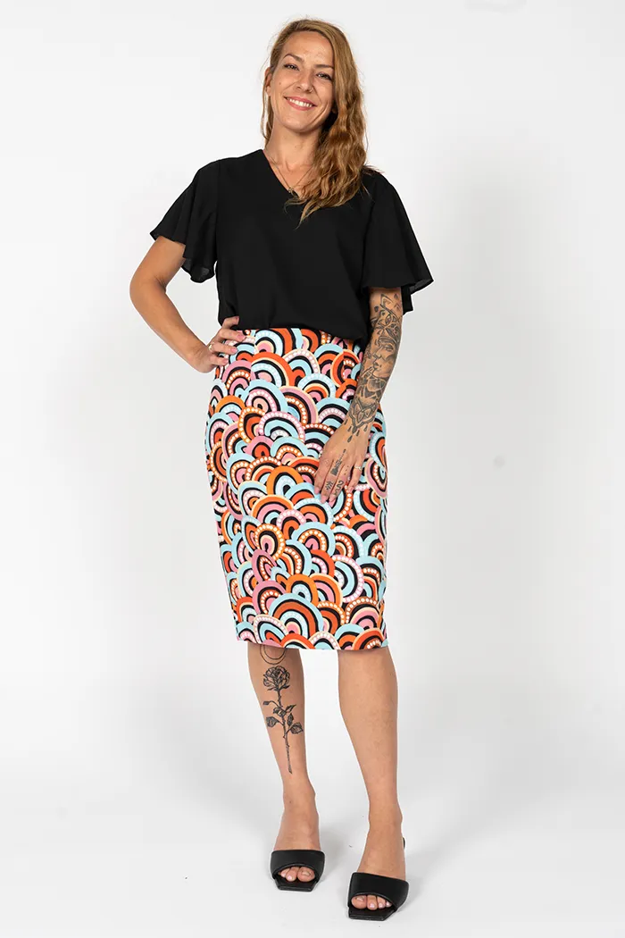 Kang Mountain Pencil Skirt