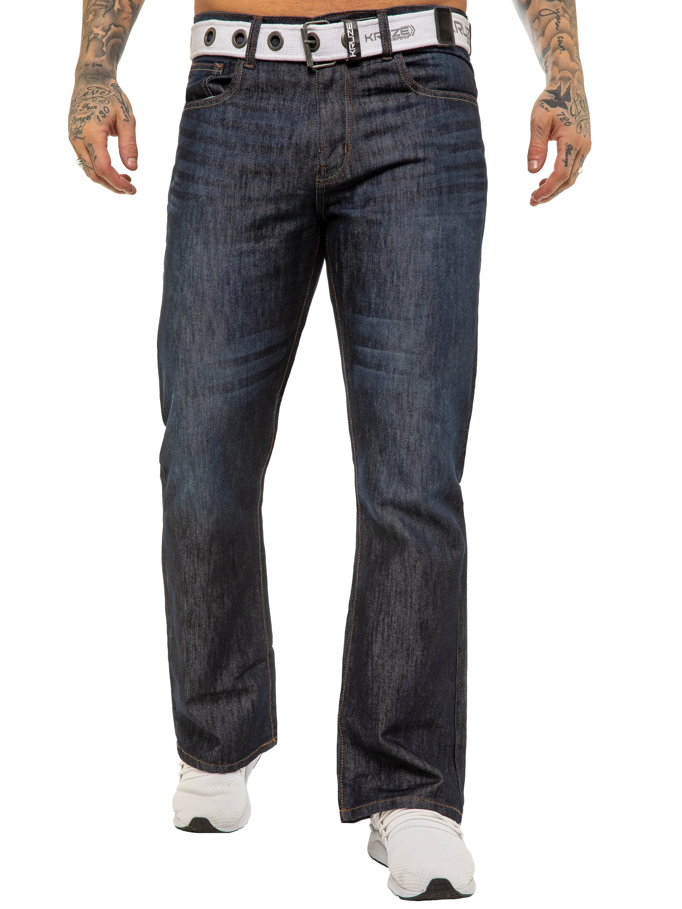 Kruze | Mens Bootcut Denim Jeans