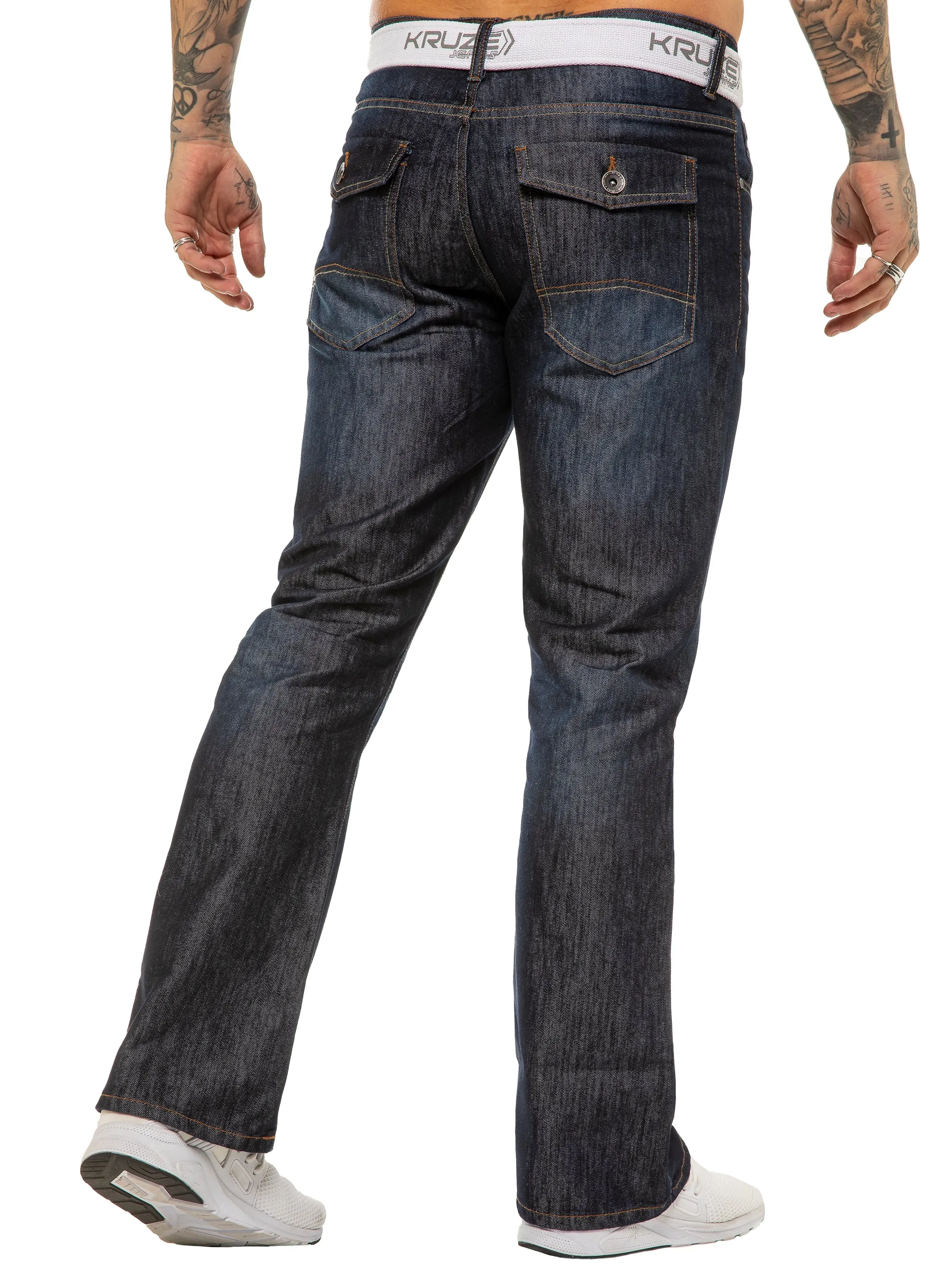 Kruze | Mens Bootcut Denim Jeans