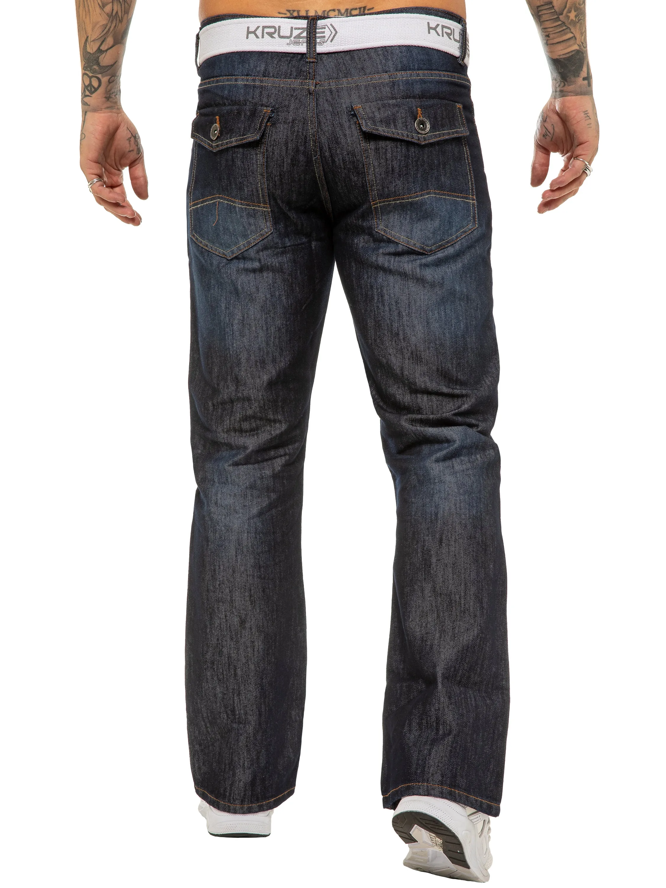 Kruze | Mens Bootcut Denim Jeans