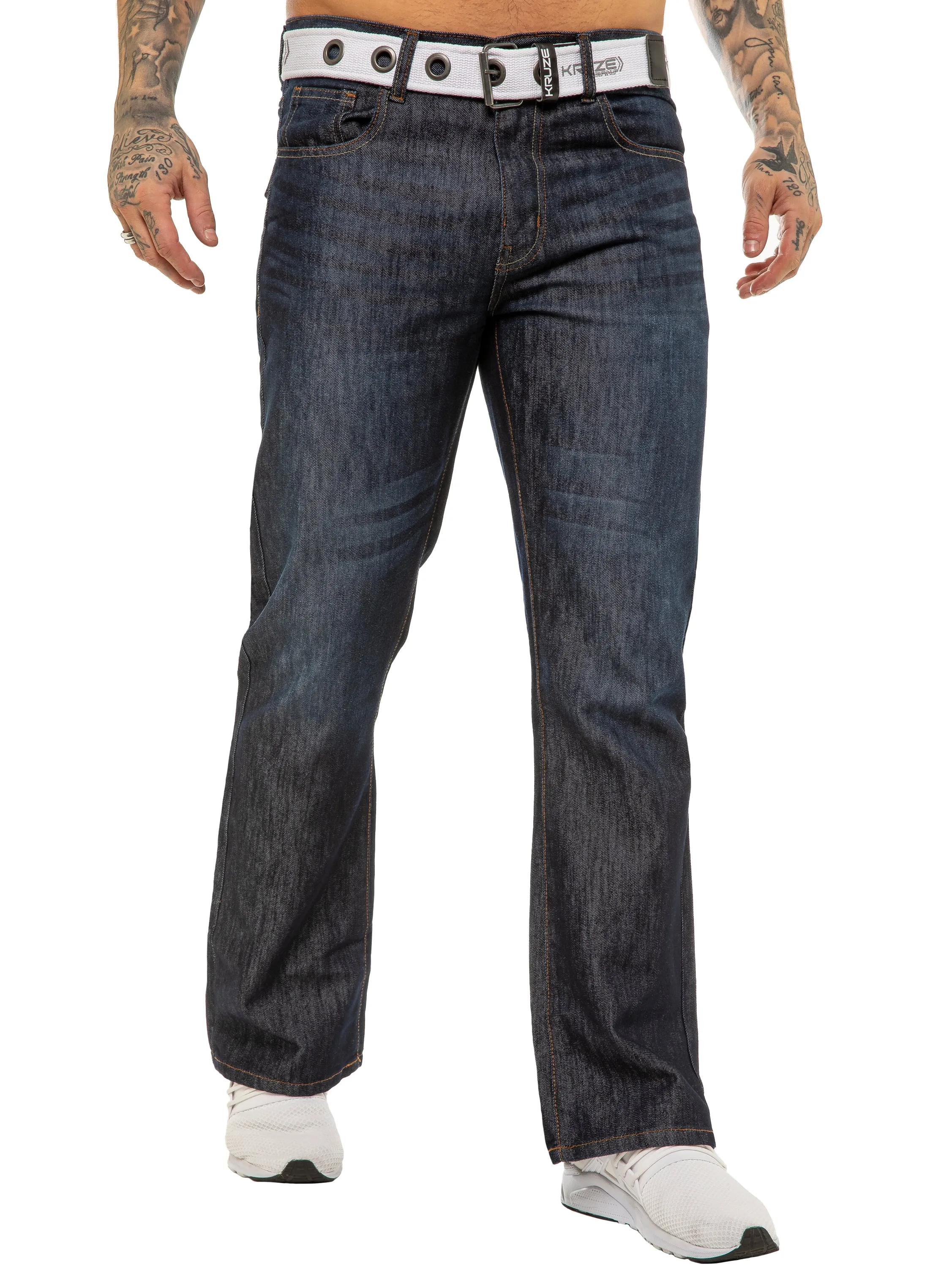 Kruze | Mens Bootcut Denim Jeans