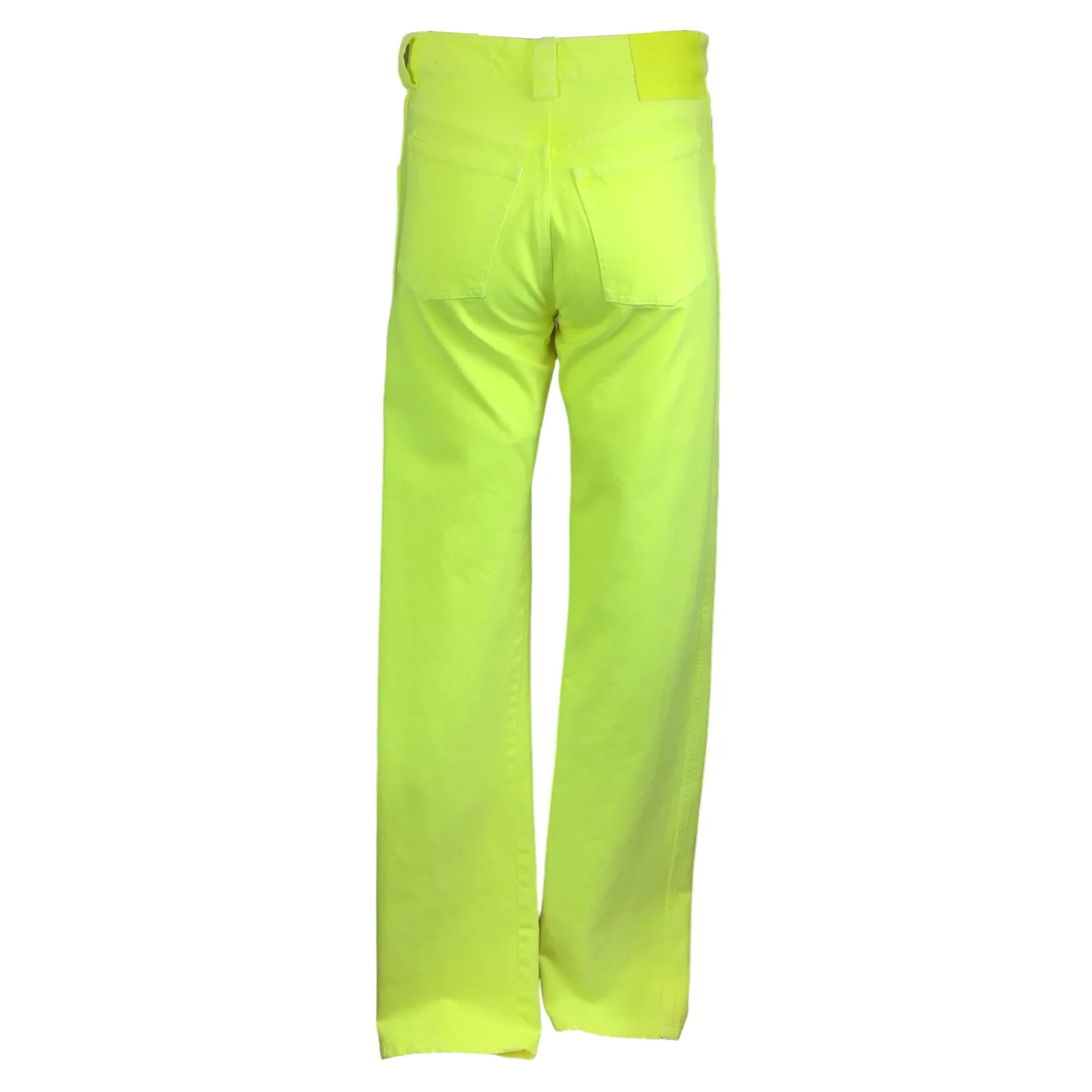 Kwaidan Editions Acid Green High-Rise Straight Leg Jeans