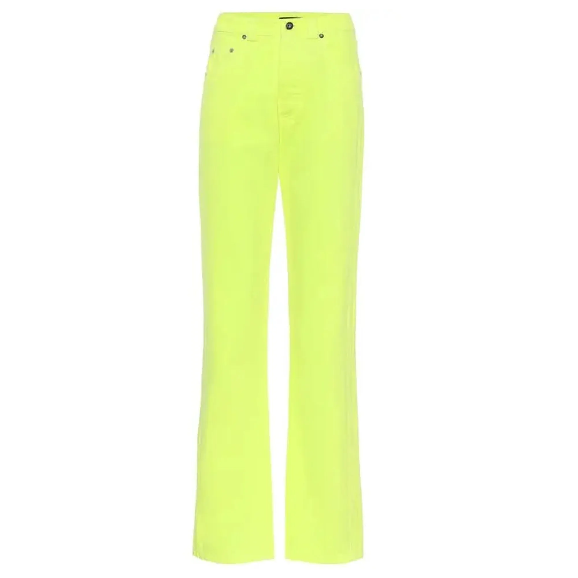 Kwaidan Editions Acid Green High-Rise Straight Leg Jeans