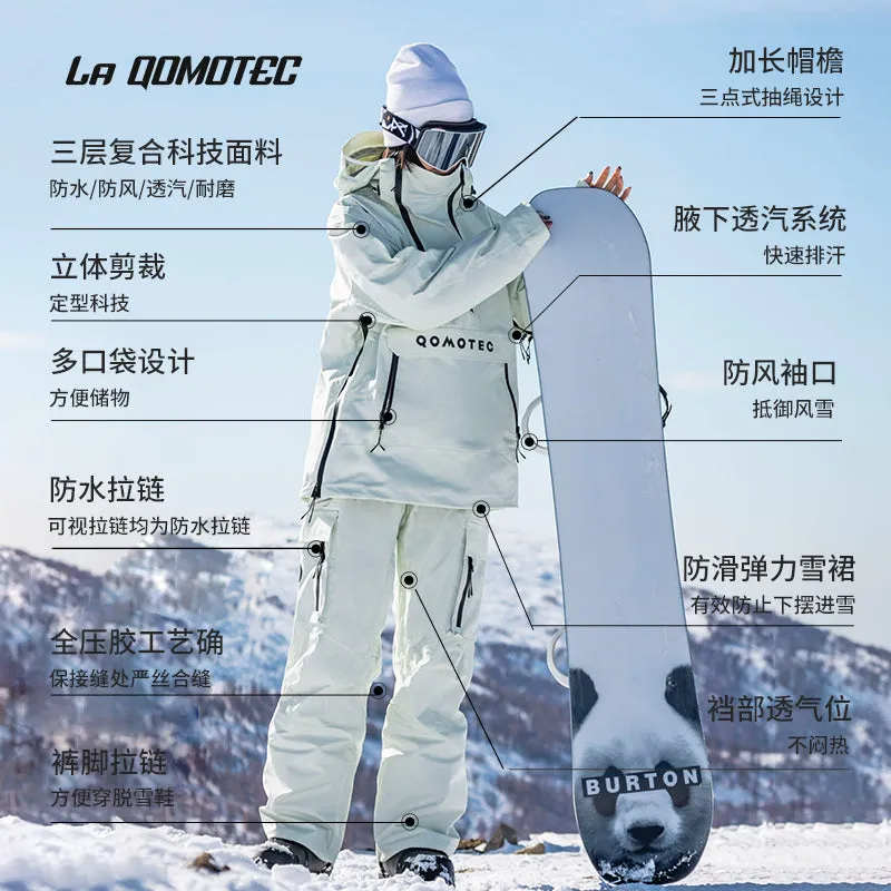 LA QOMOTEC Double Zippered 3L Snowboarding Jackets & Pants