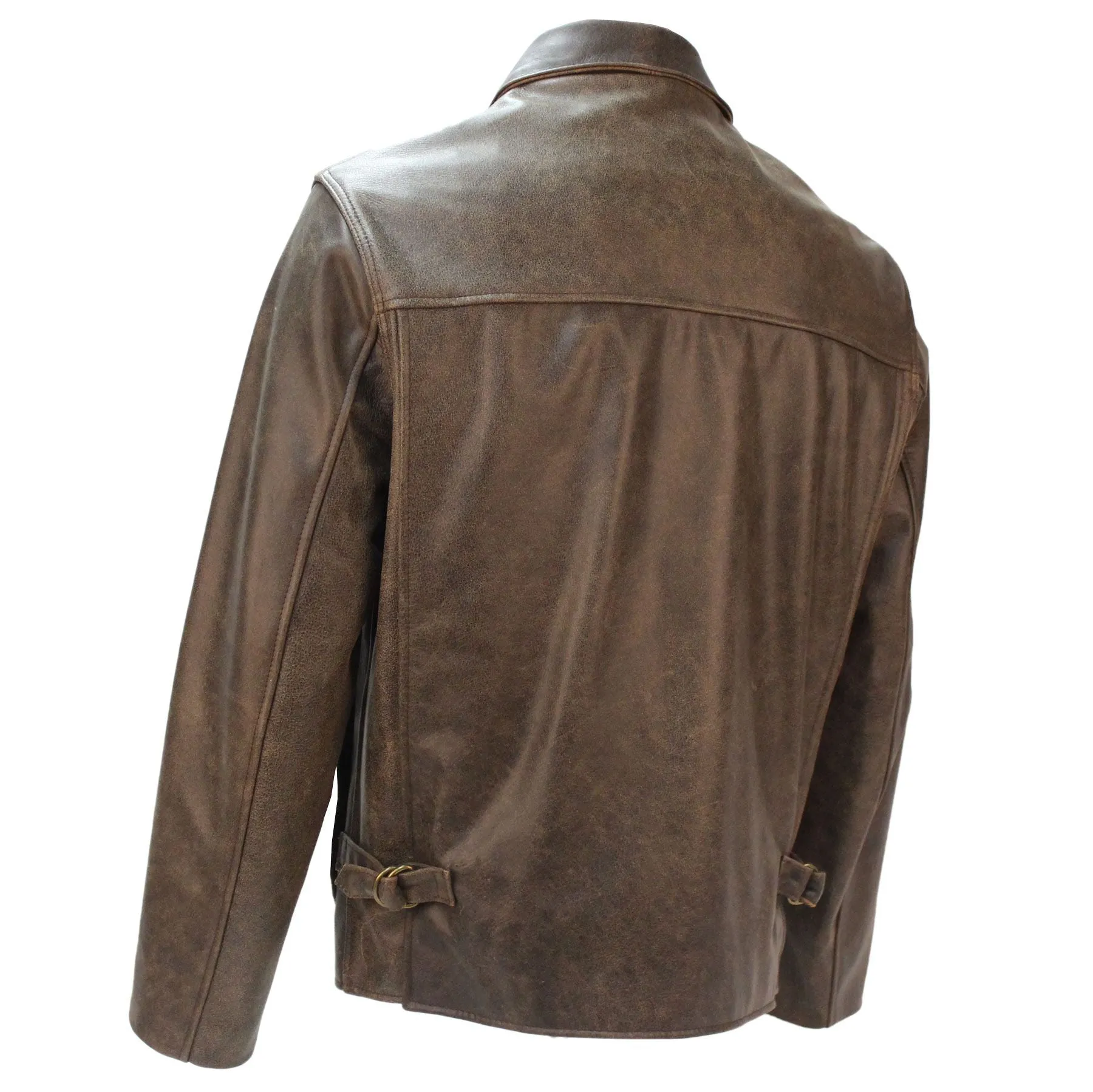 Last Crusade/Crystal Skull Leather Jacket in Pre-distressed Hide