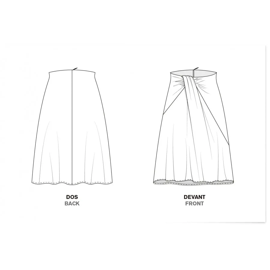 Le 417 - Straight skirt with yoke and pleats