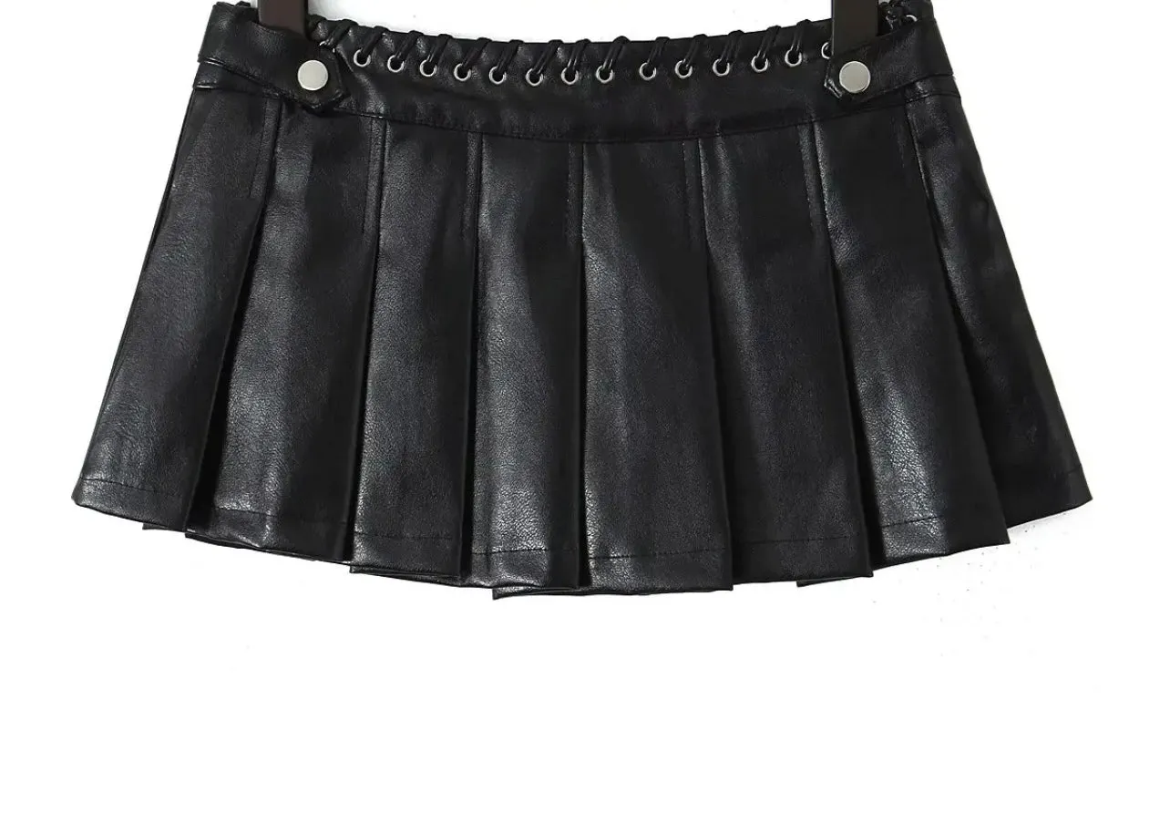 Lether skirt black