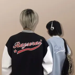 Light Embroidered Harajuku Baseball Varsity Bomber Jacket