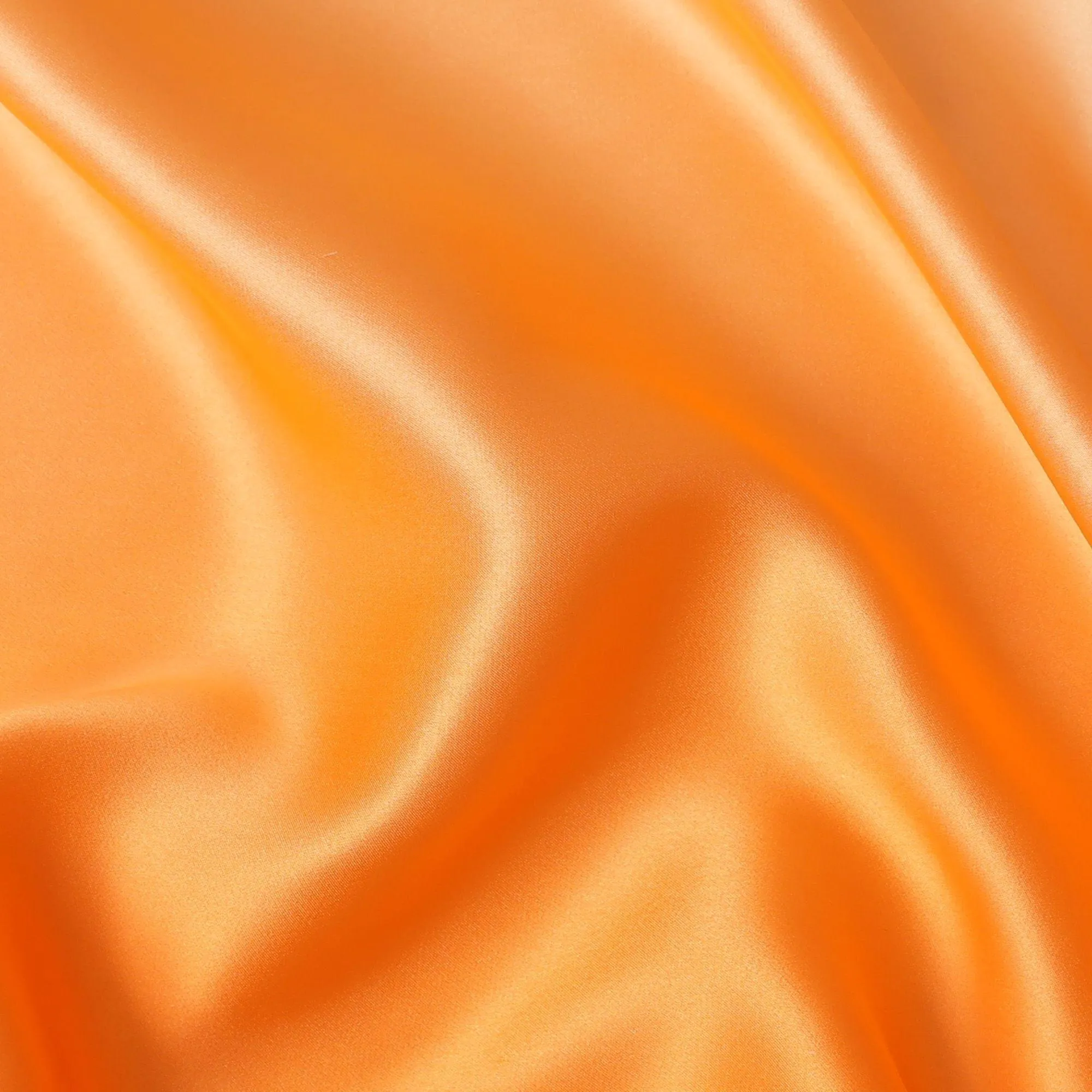 Light orange to orange premium pure silk satin fabric in ombre design-D12502