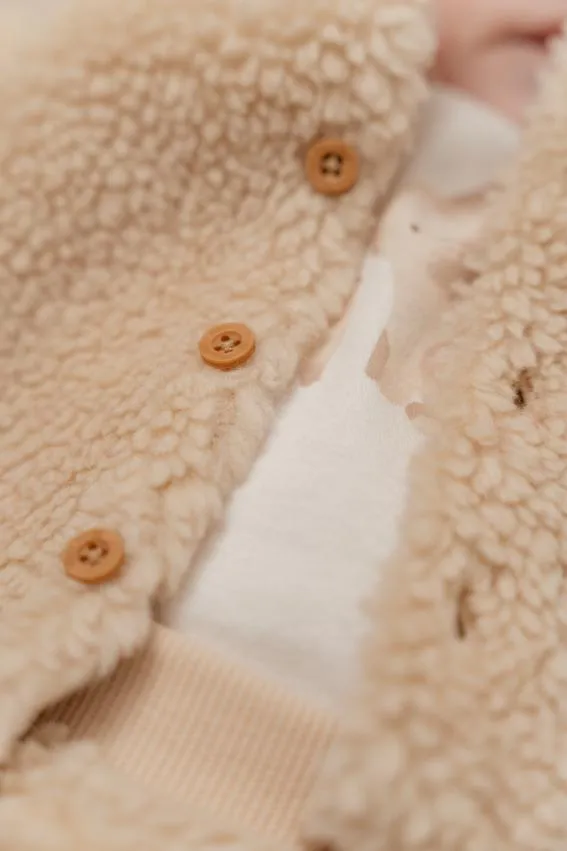 Little Dutch Teddy Jacket Baby Bunny | Sand