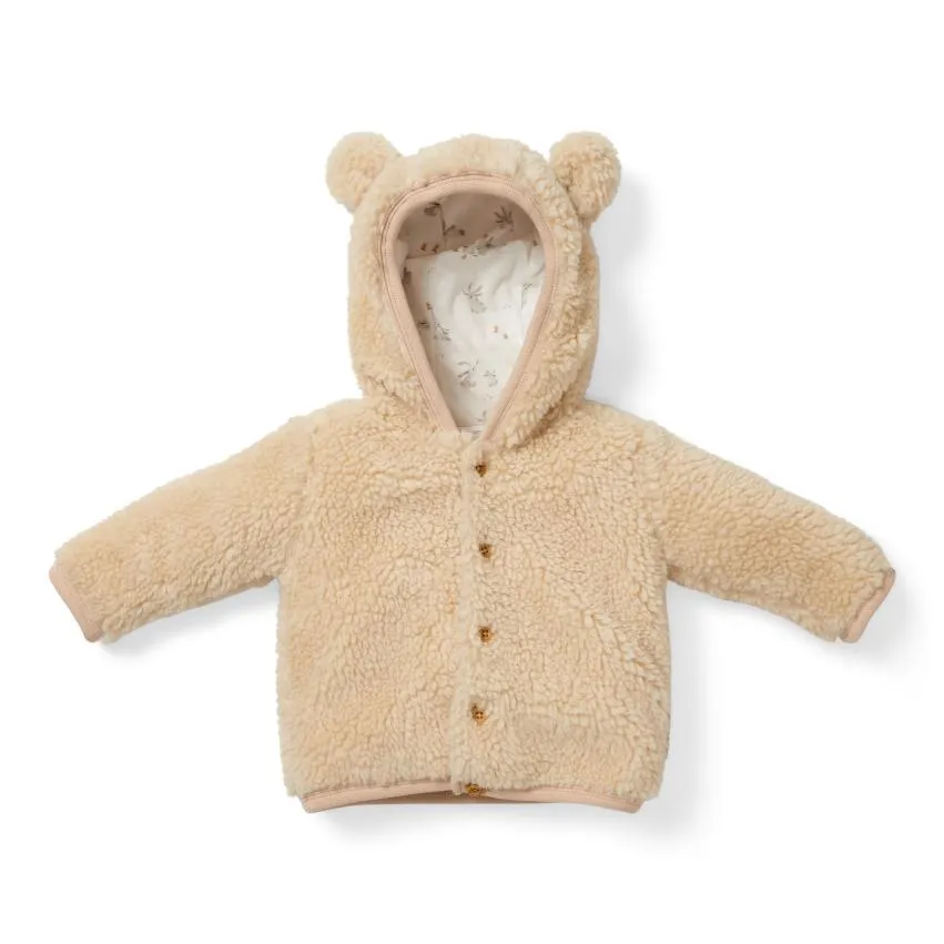 Little Dutch Teddy Jacket Baby Bunny | Sand