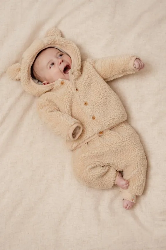 Little Dutch Teddy Jacket Baby Bunny | Sand