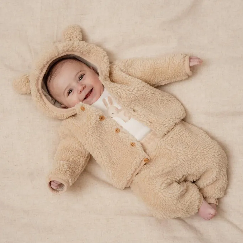 Little Dutch Teddy Jacket Baby Bunny | Sand