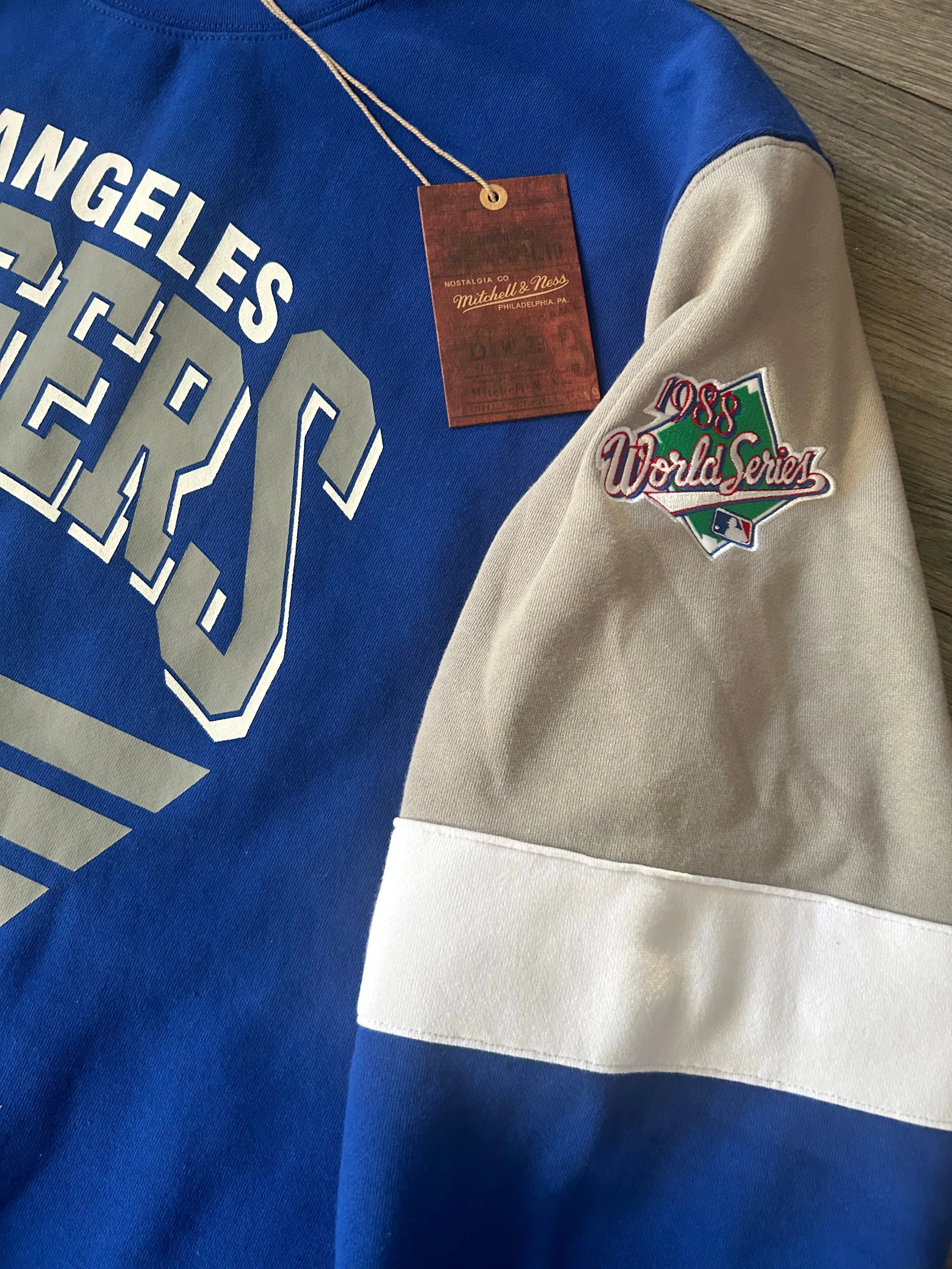 Los Angeles Dodgers Mitchell & Ness Crew Pullover