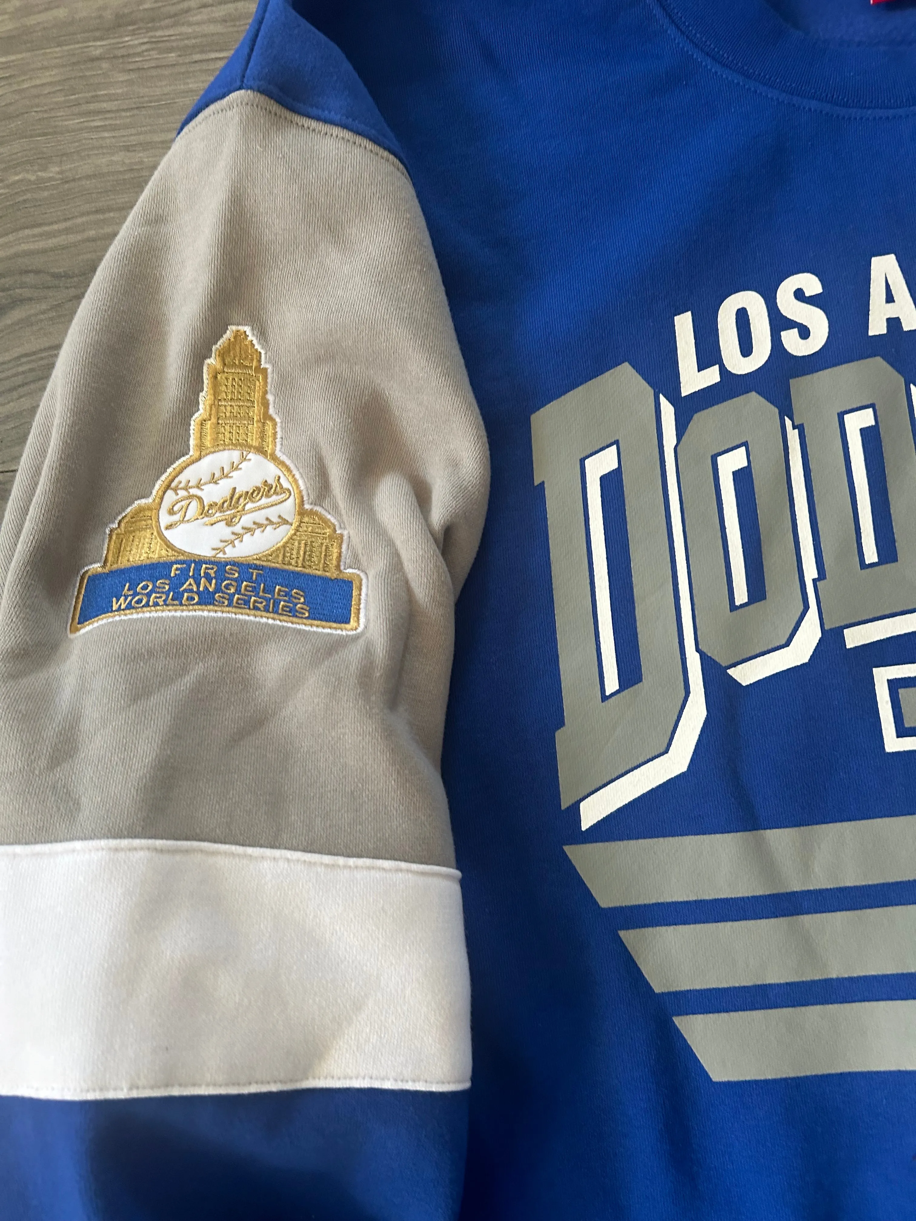 Los Angeles Dodgers Mitchell & Ness Crew Pullover