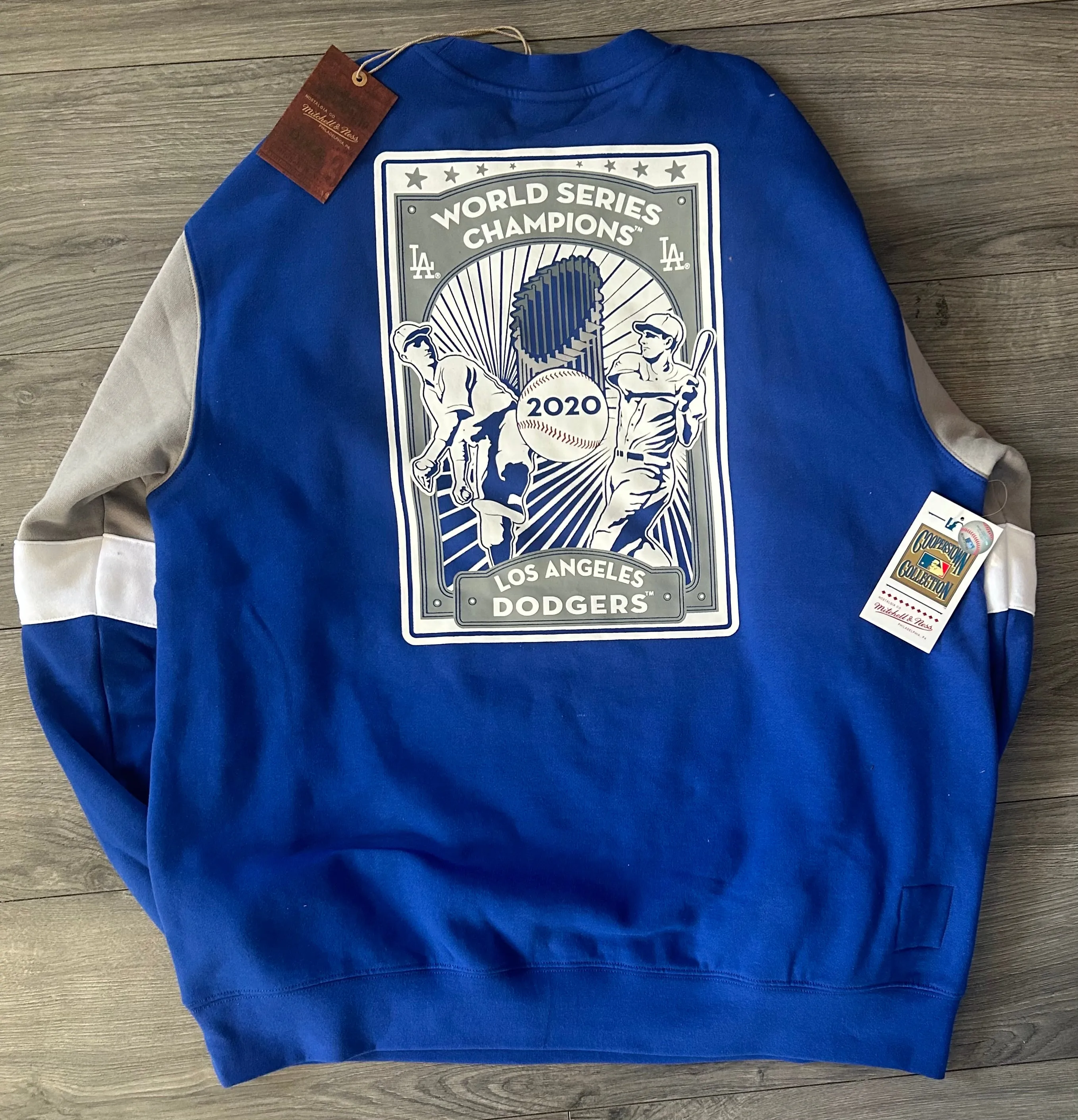 Los Angeles Dodgers Mitchell & Ness Crew Pullover