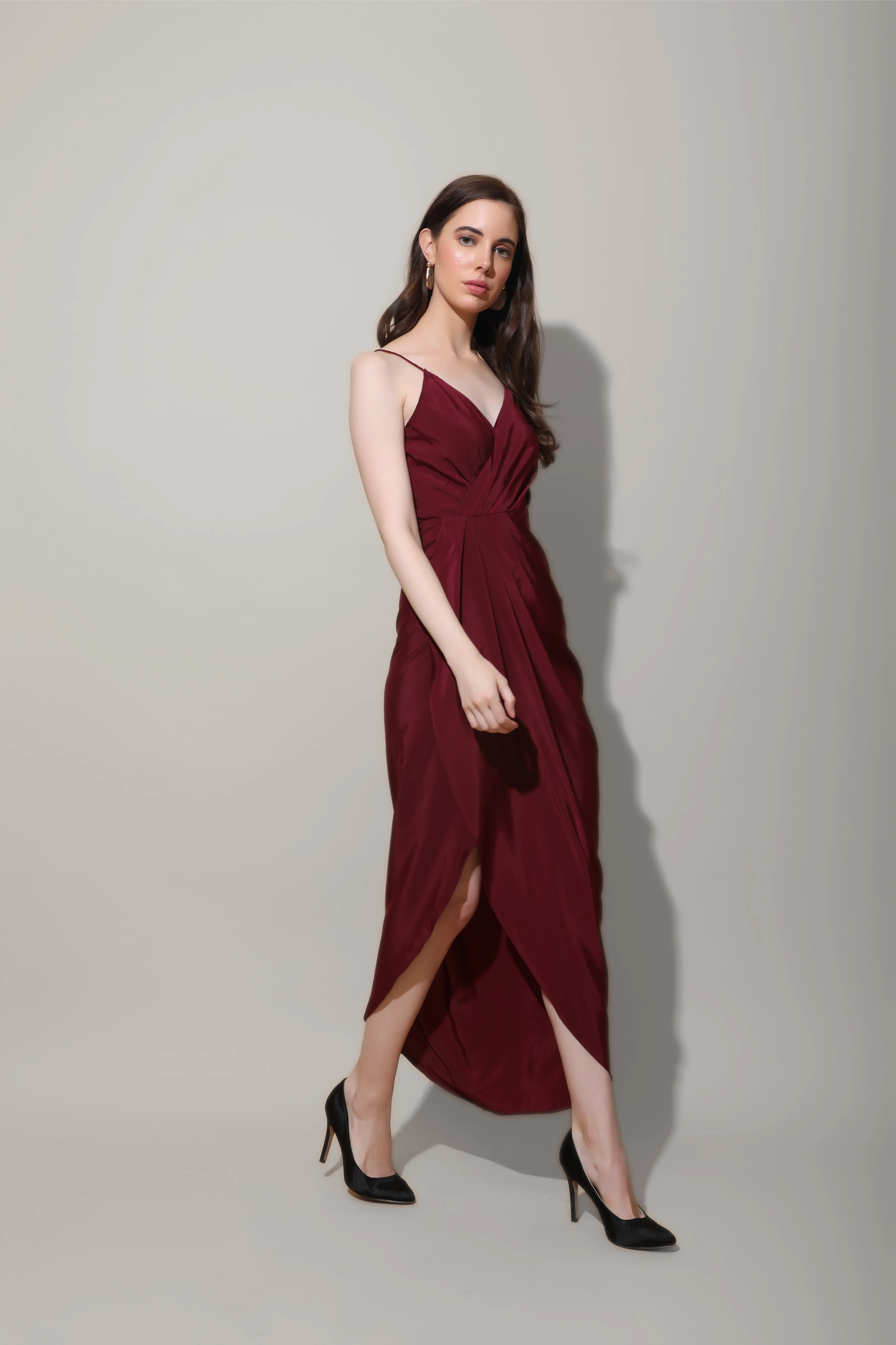 Maroon Slip Dress