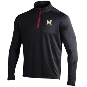 Maryland Terrapins Under Armour Black Golf Loose 1/4 Zip LS Pullover