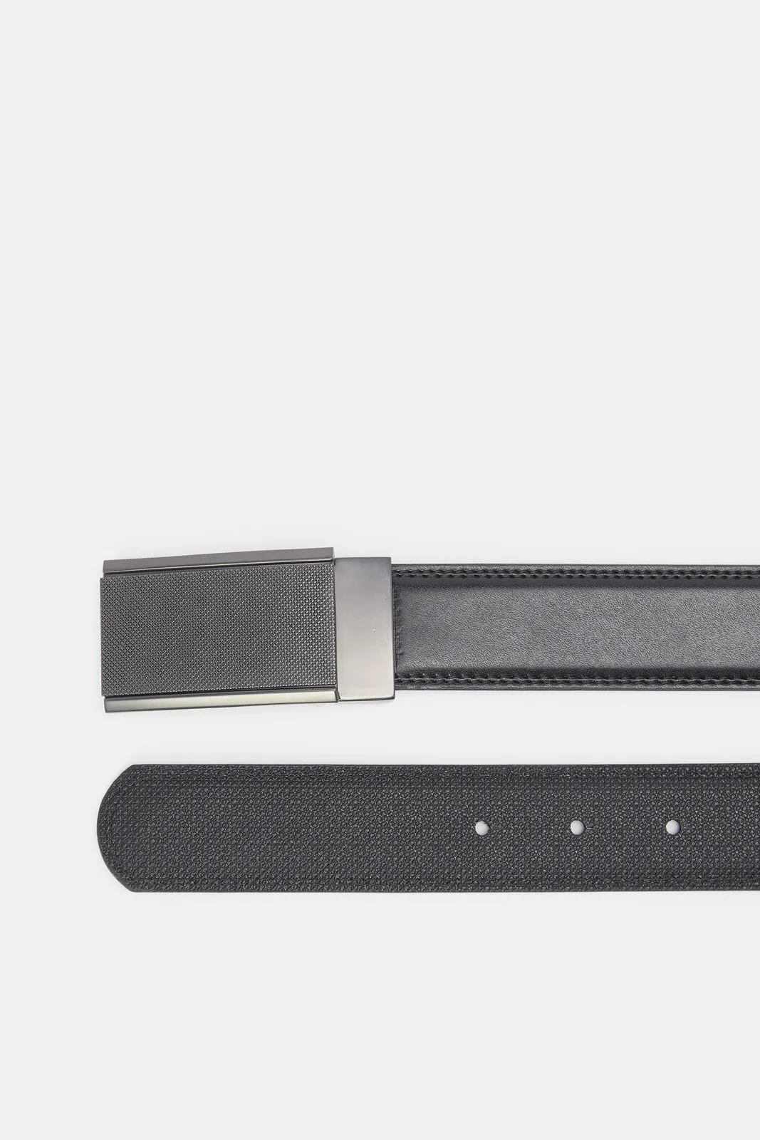 Men Black Plain Belt