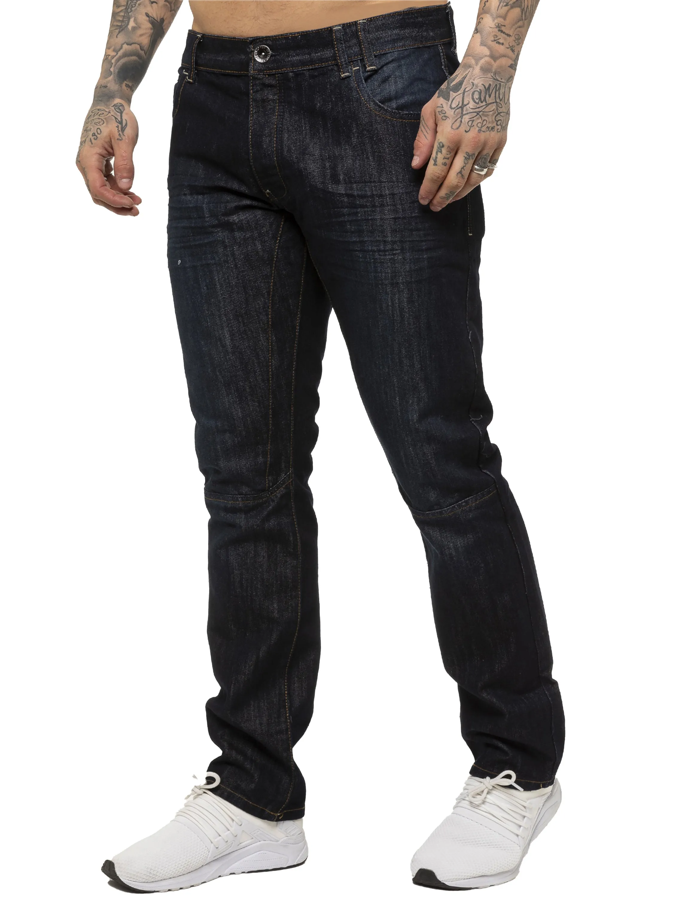 Mens Designer Straight Leg Regular Fit Denim | Enzo Designer Menswear