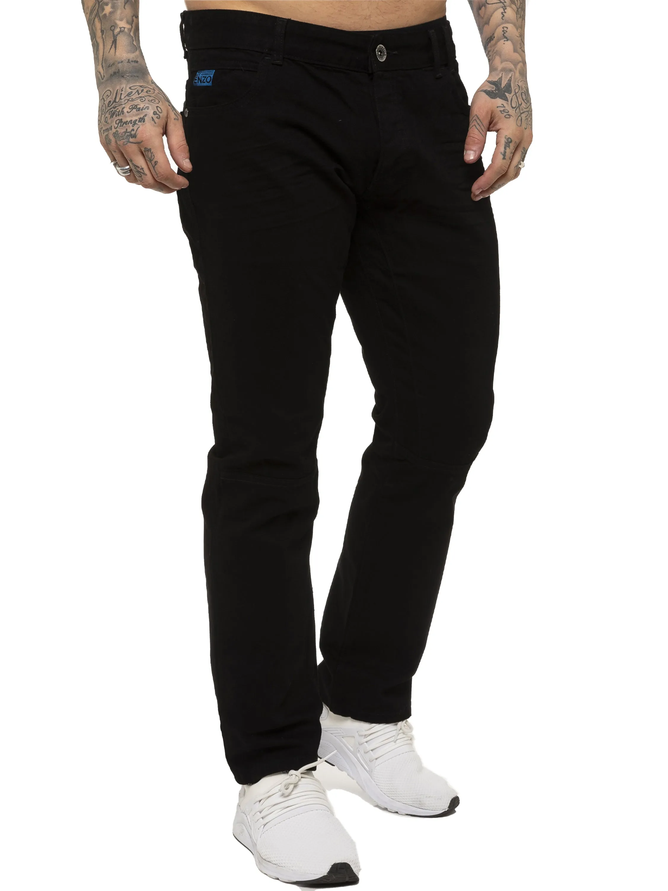 Mens Designer Straight Leg Regular Fit Denim | Enzo Designer Menswear