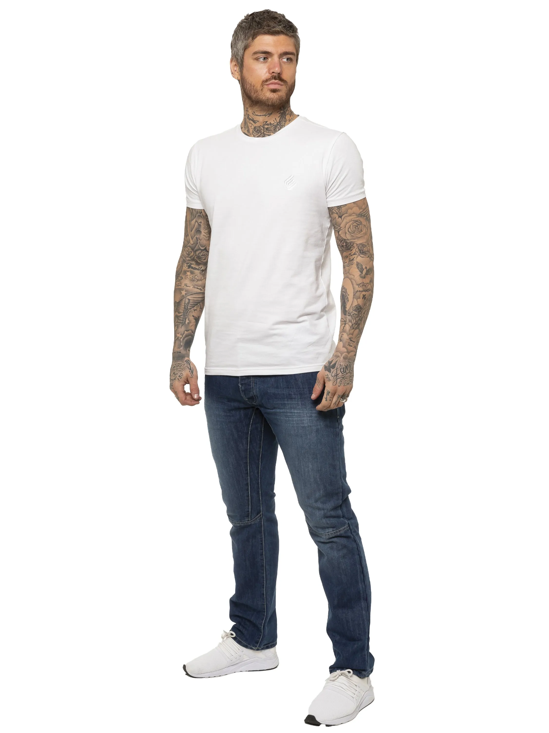 Mens Designer Straight Leg Regular Fit Denim | Enzo Designer Menswear