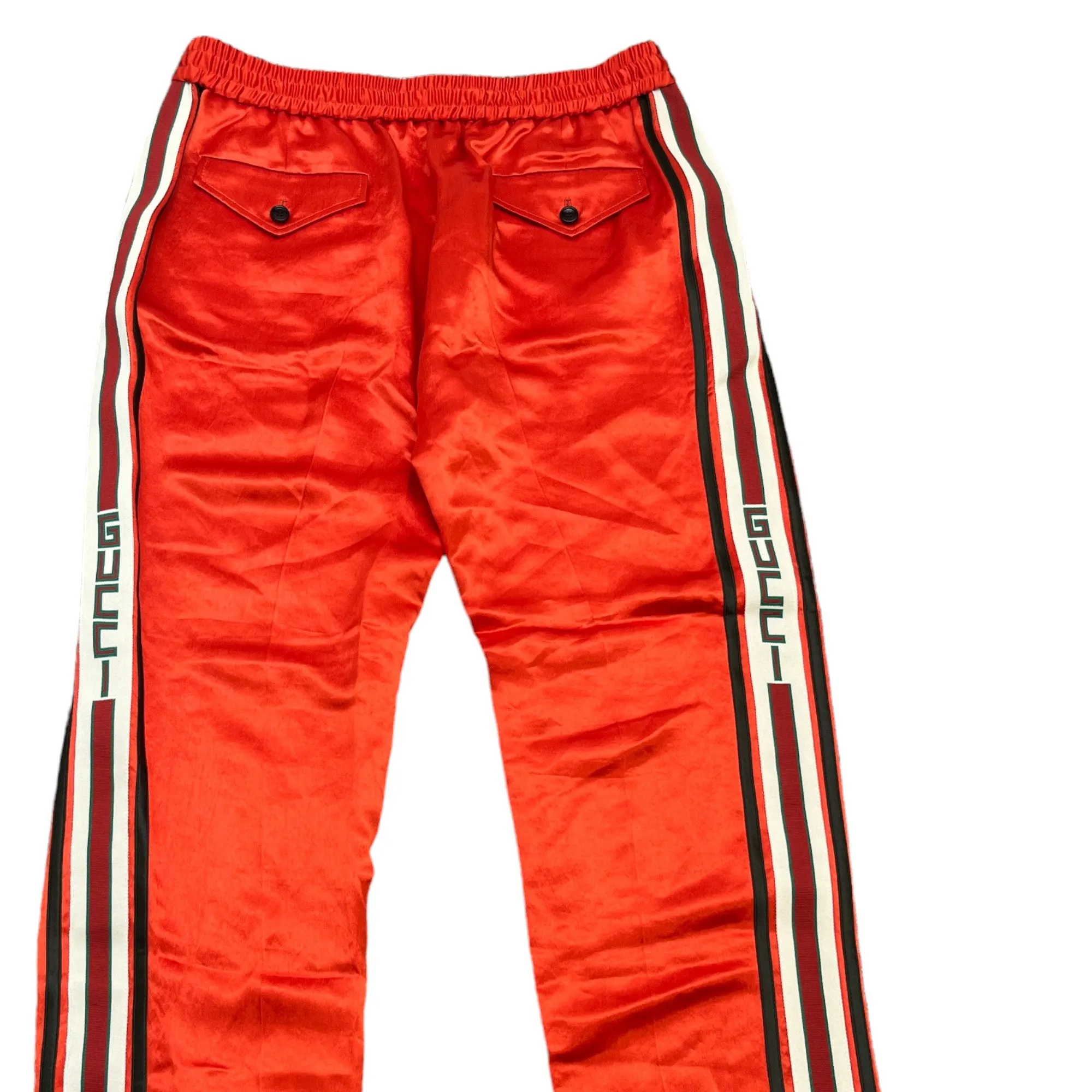 Men's Logo Stripe Joggers Orange Size L