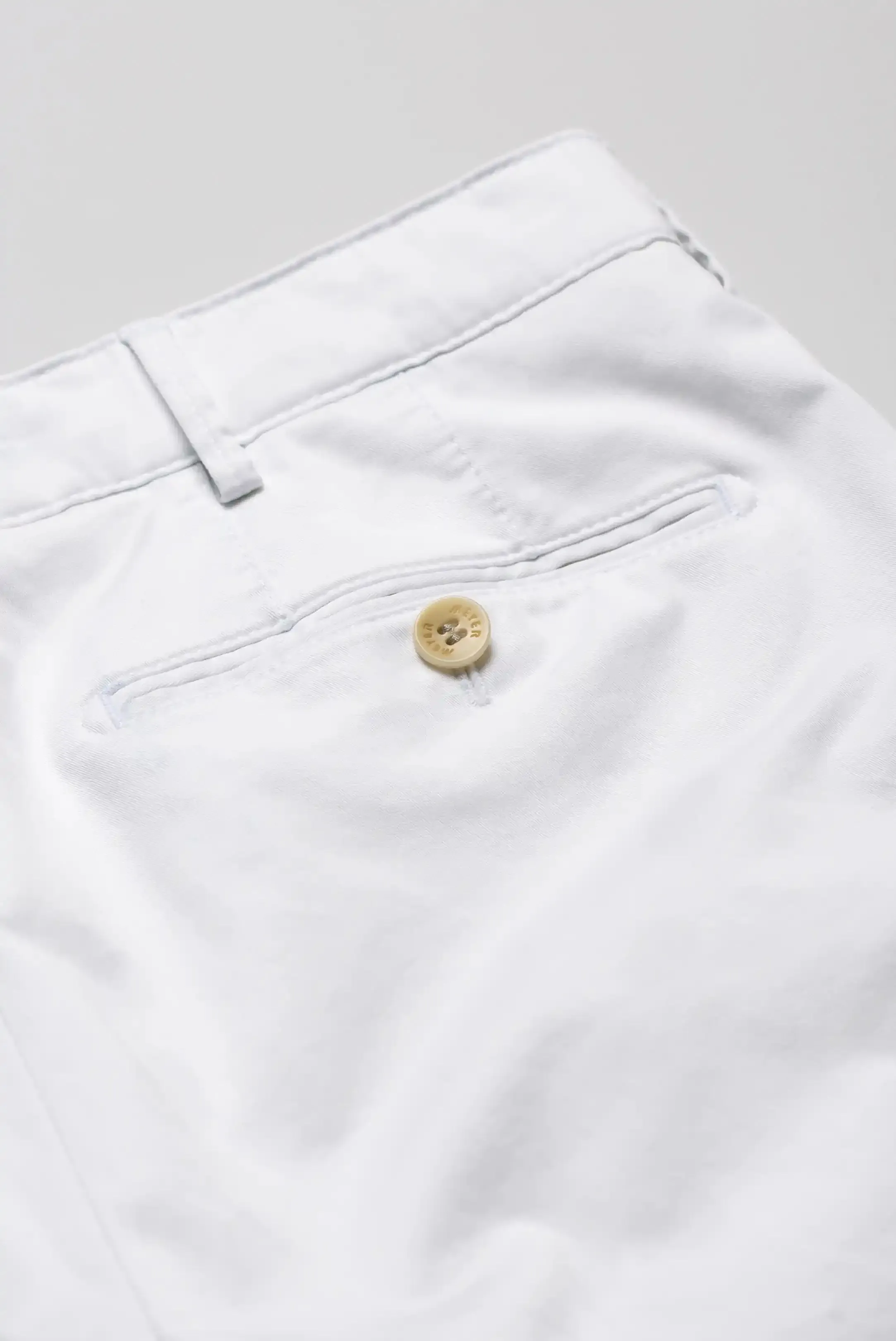 MEYER B-Palma Shorts - Men's Cotton Twill - White