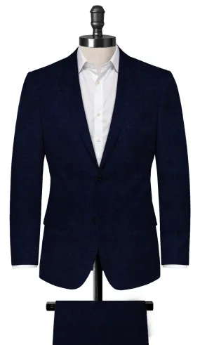 Navy Blue Linen Suit