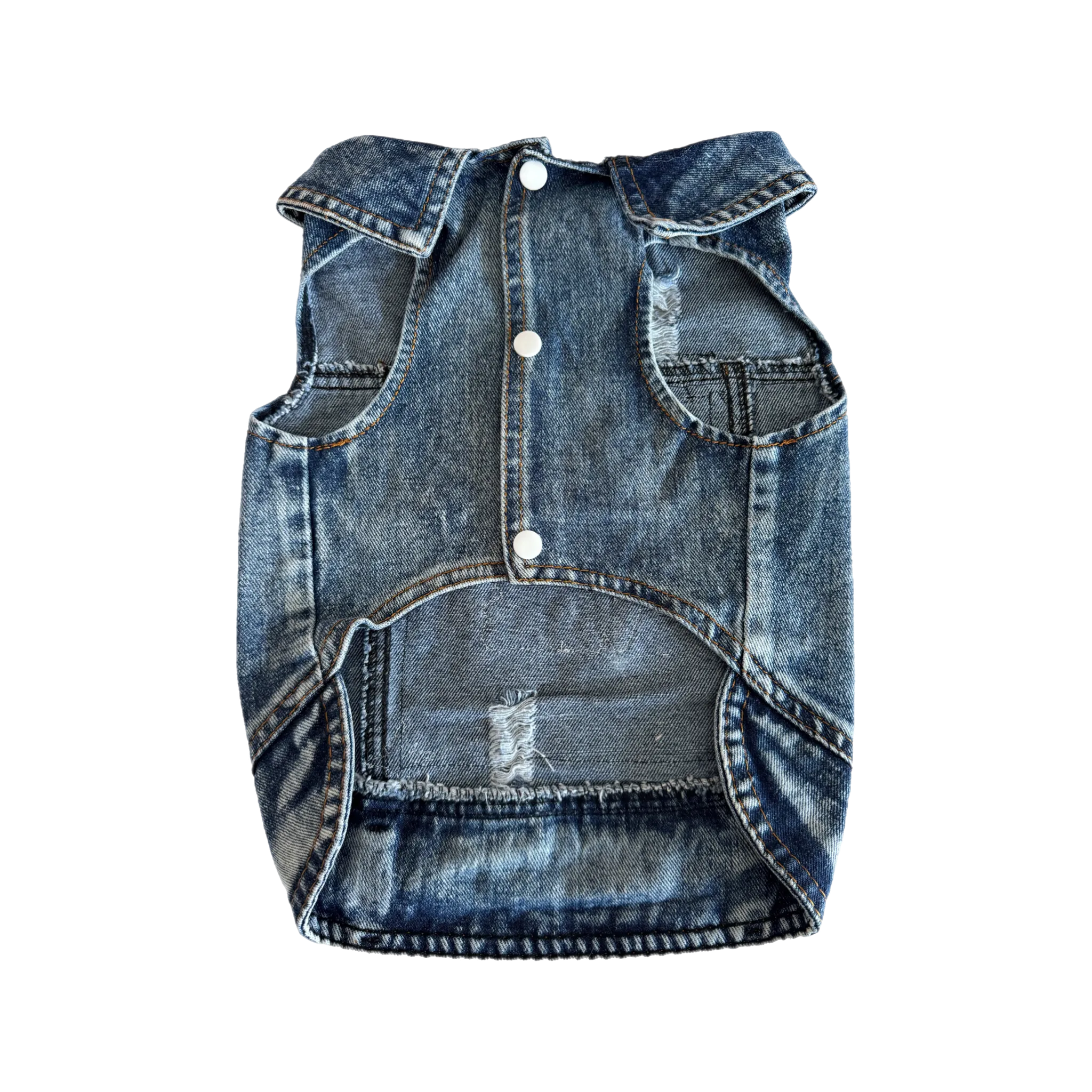 No Bad Vibes Doggy Denim Vest