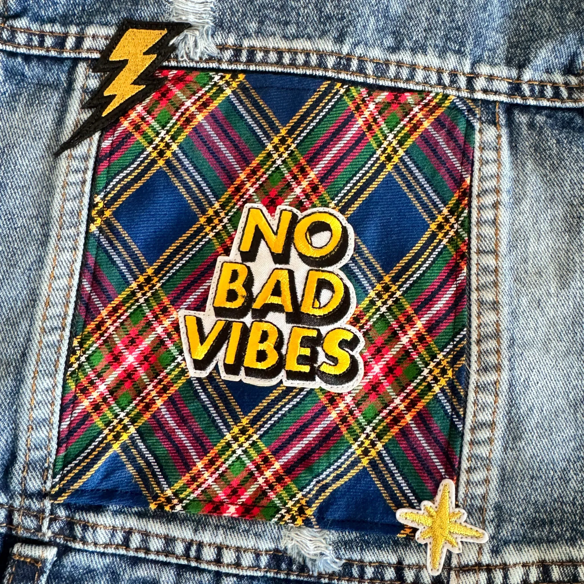 No Bad Vibes Doggy Denim Vest